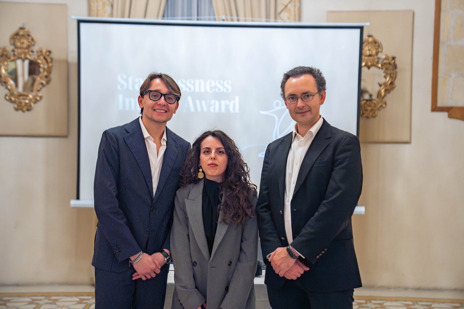 Three speakers at the inaugural award ceremony