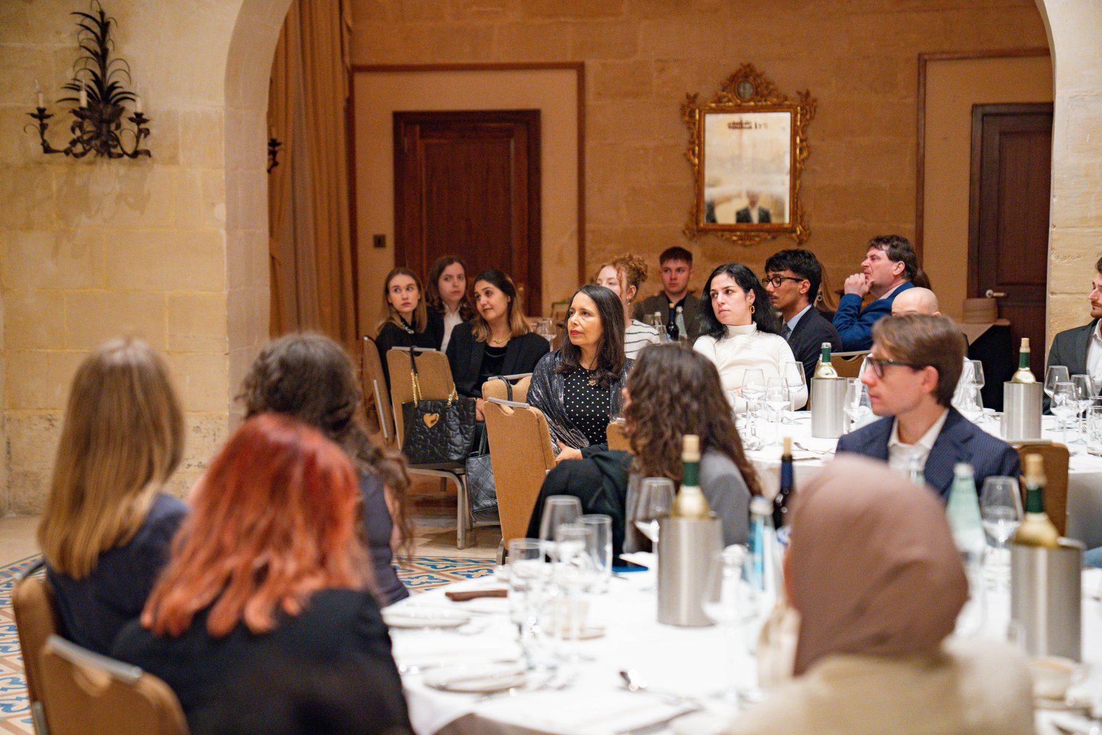 Participants at tables during the inaugural award ceremony